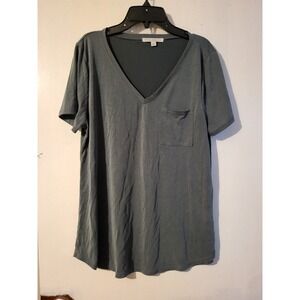 Green Envelope LA Women's Short Sleeve Tee Charcoal Gray Size M